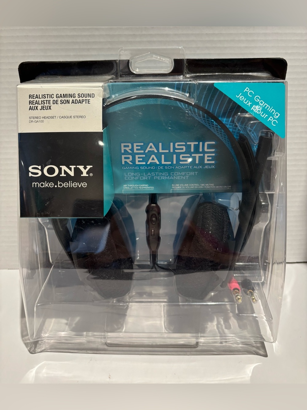 Sony DR-GA100 PC Gaming Stereo Headset Black New Sealed Vintage 2010 NOS